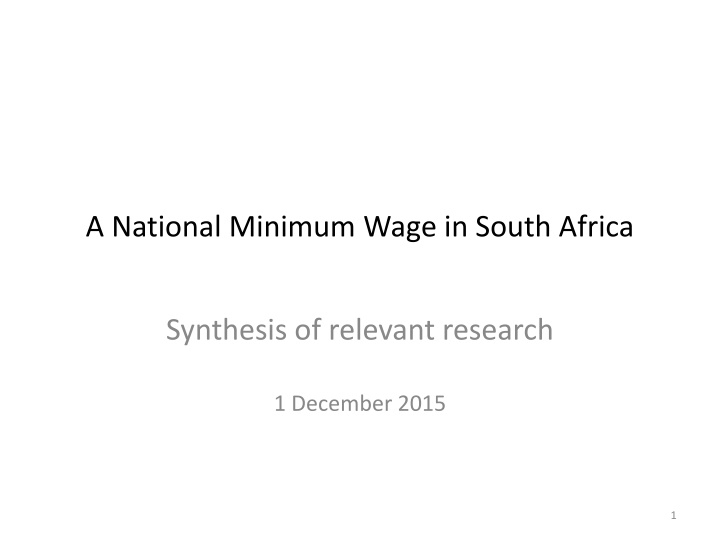 a national minimum wage in south africa