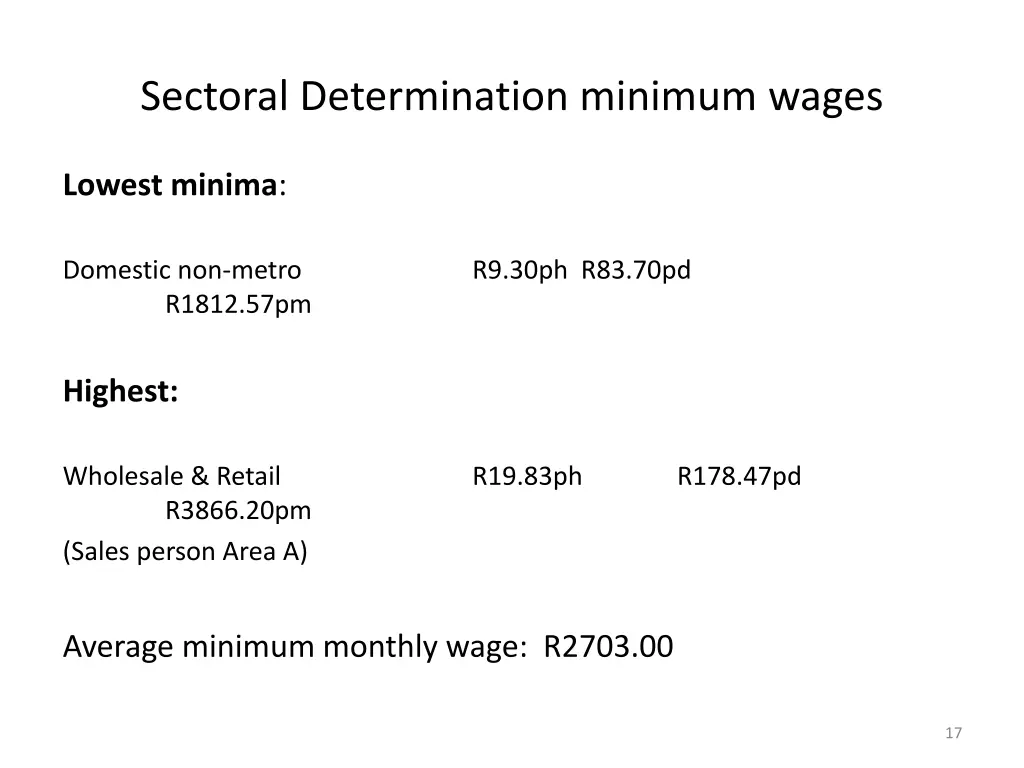sectoral determination minimum wages