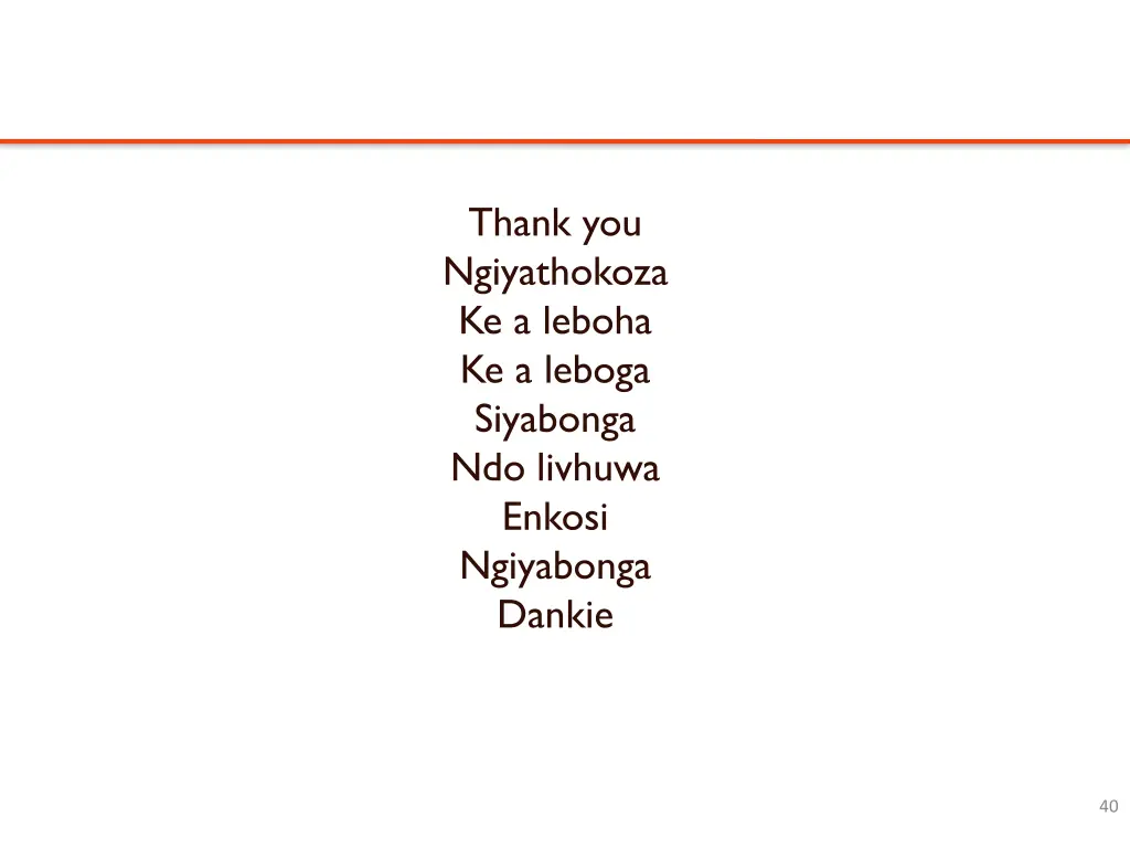 thank you ngiyathokoza ke a leboha ke a leboga