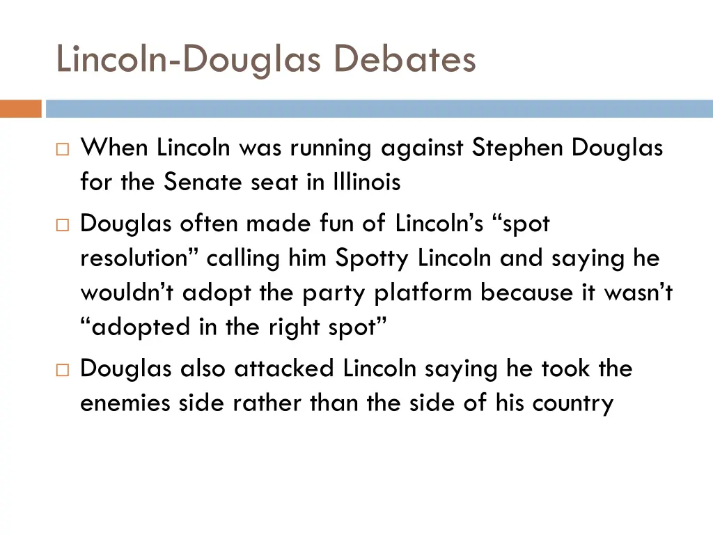 lincoln douglas debates