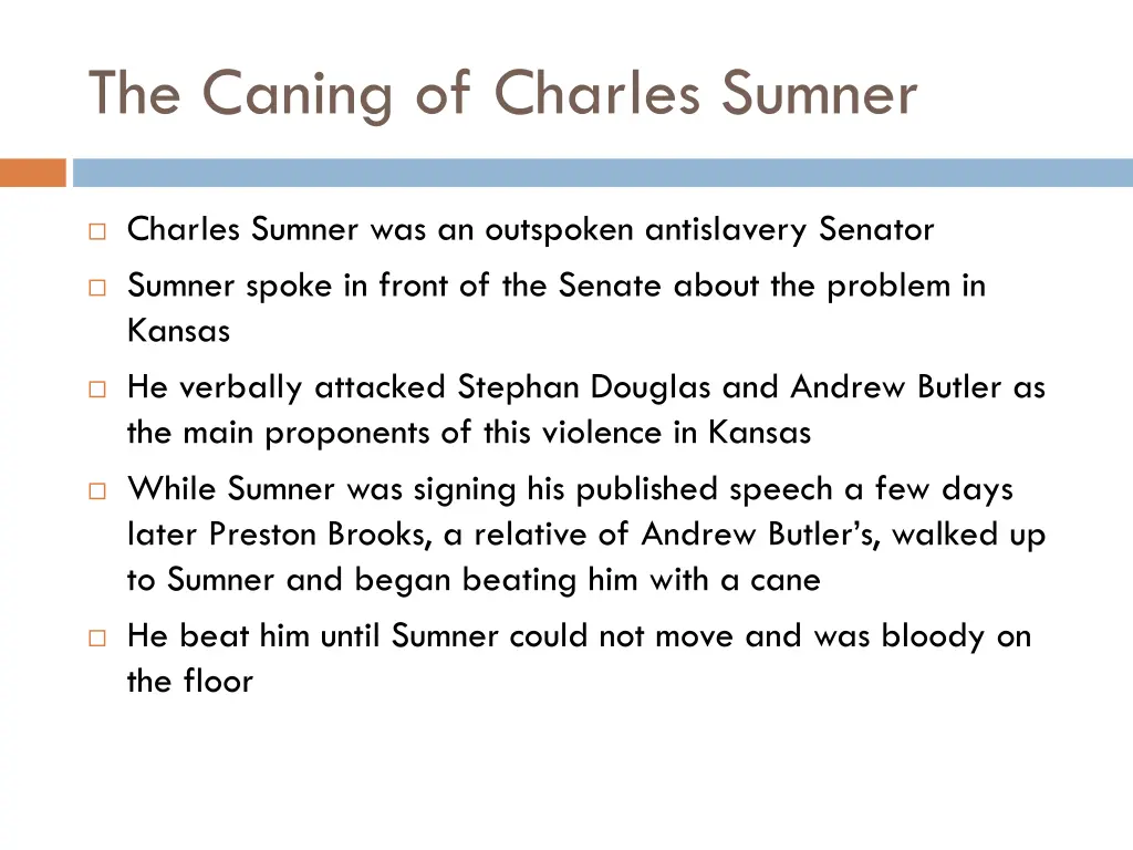 the caning of charles sumner