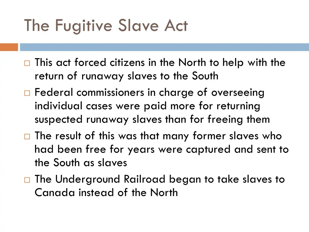 the fugitive slave act