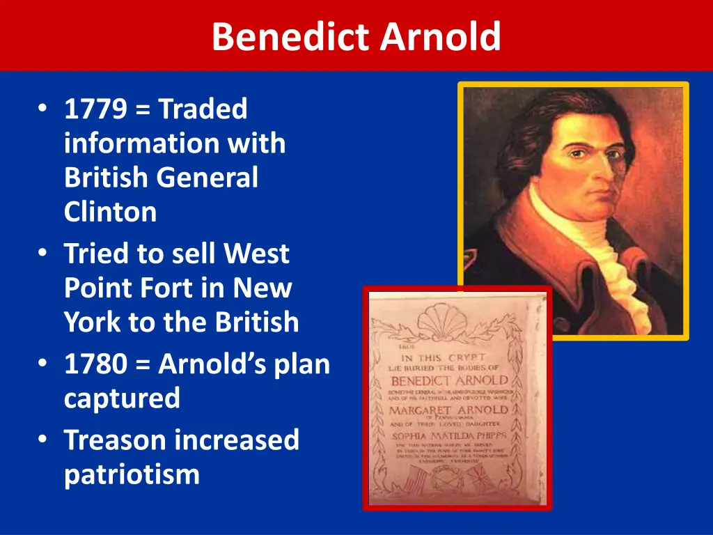 benedict arnold