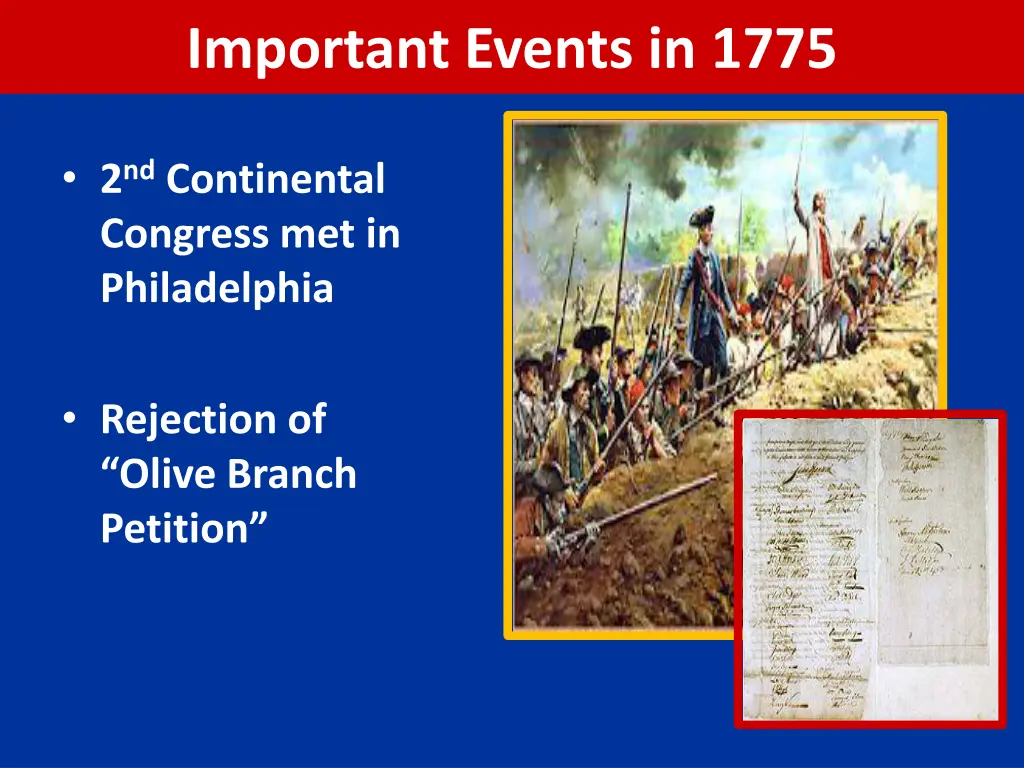 important events in 1775