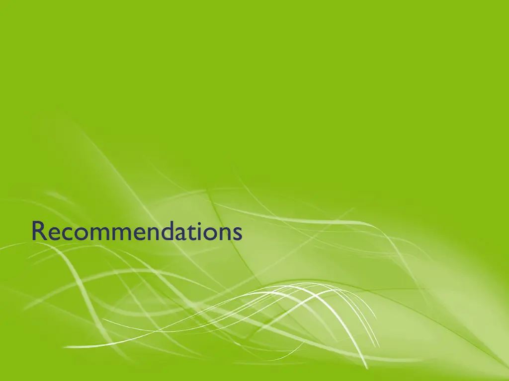 recommendations