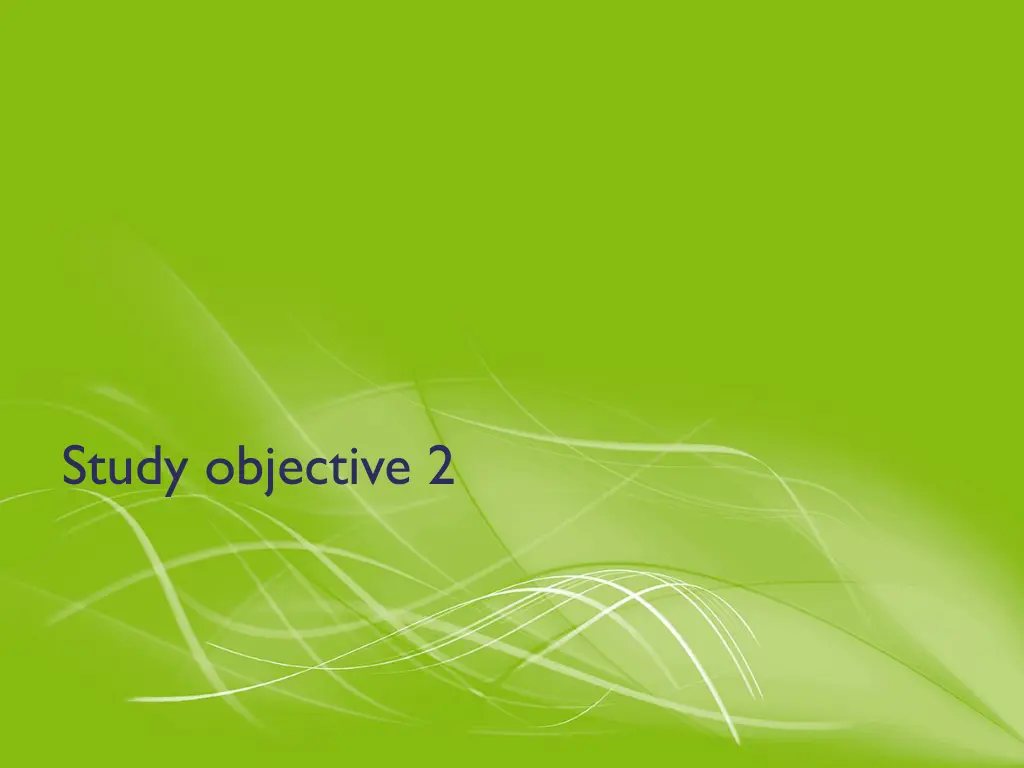 study objective 2