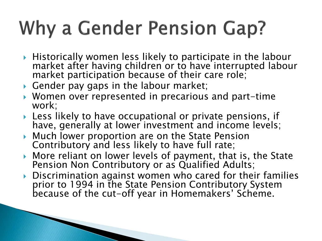 historically women less likely to participate