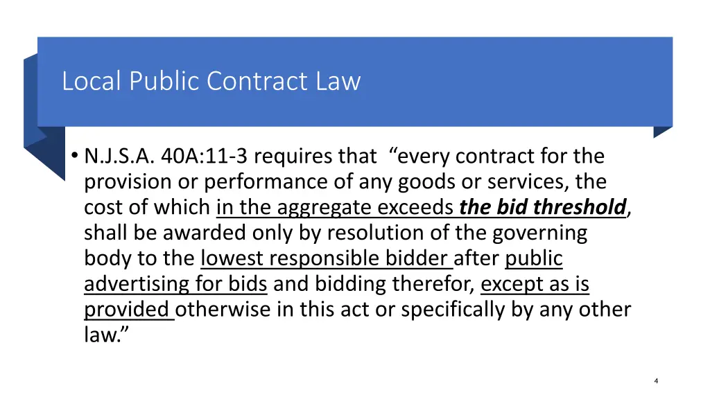 local public contract law