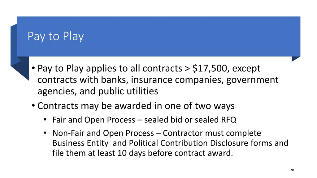 pay to play