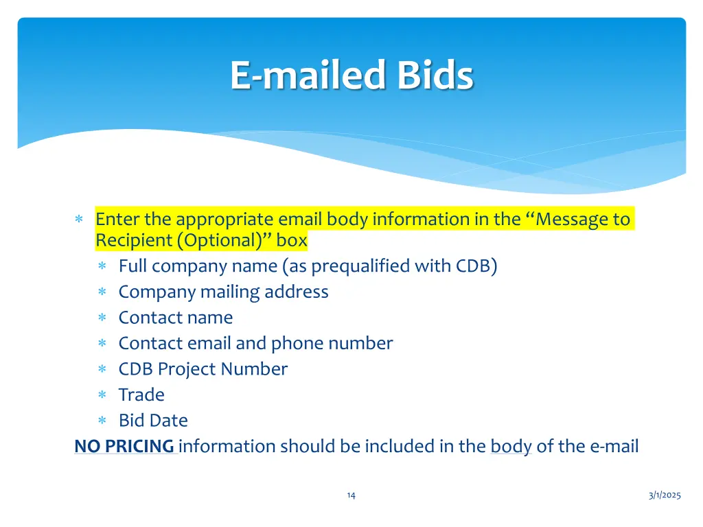 e mailed bids 2