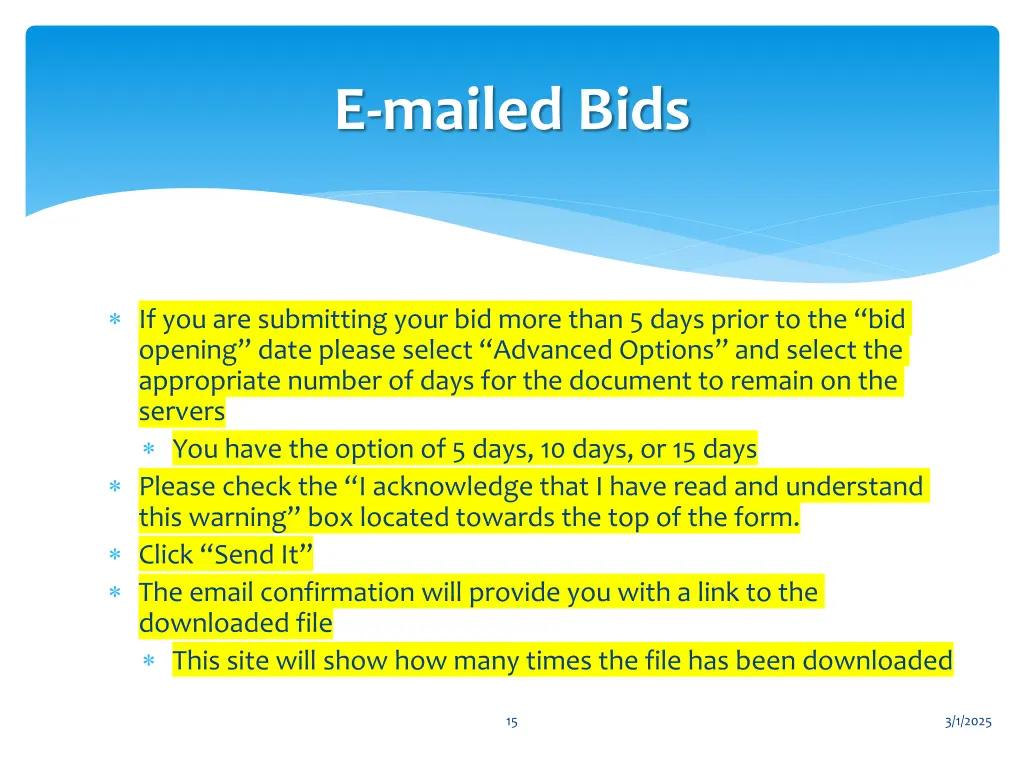 e mailed bids 3