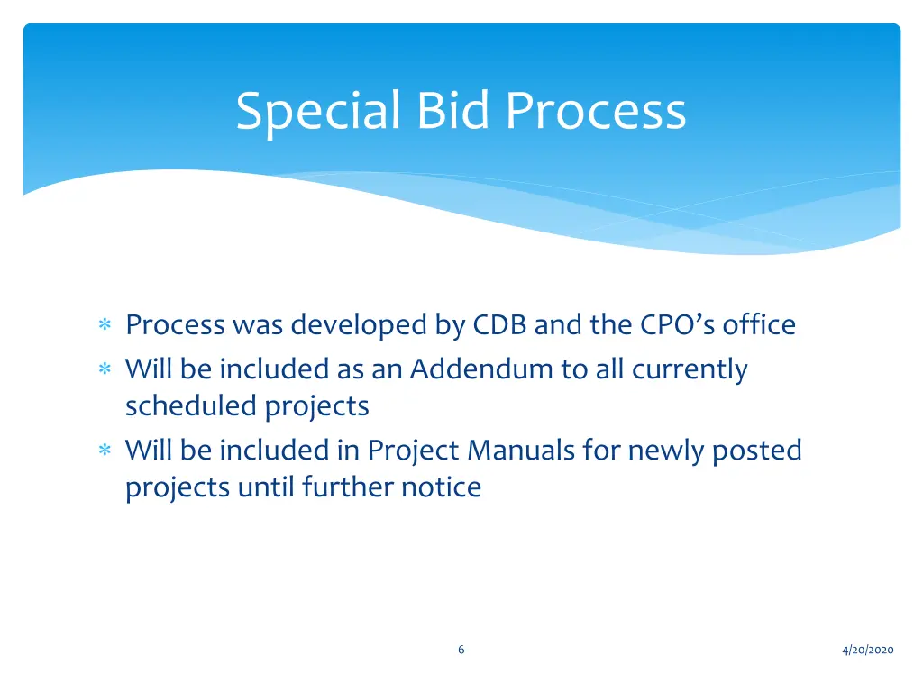 special bid process