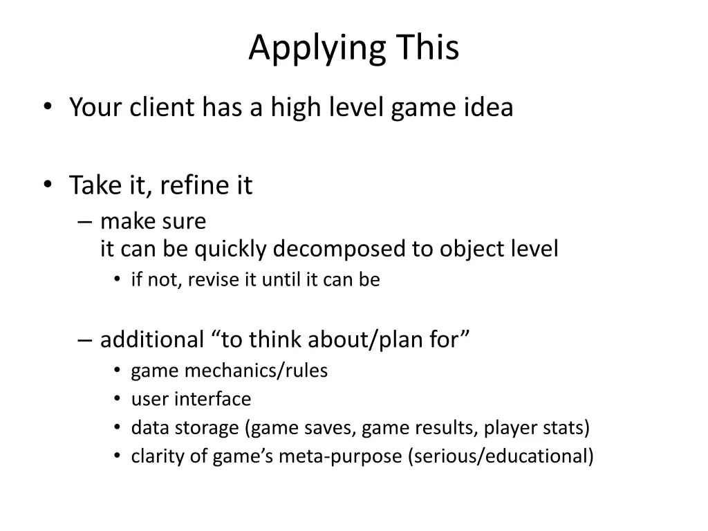 applying this