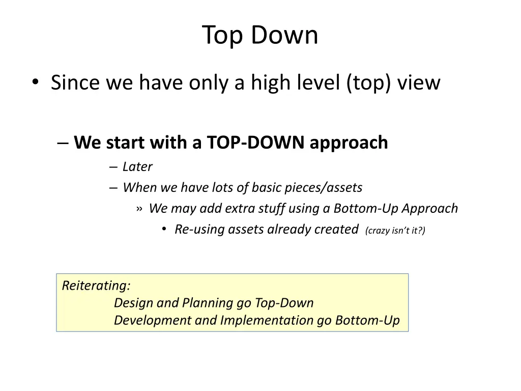 top down