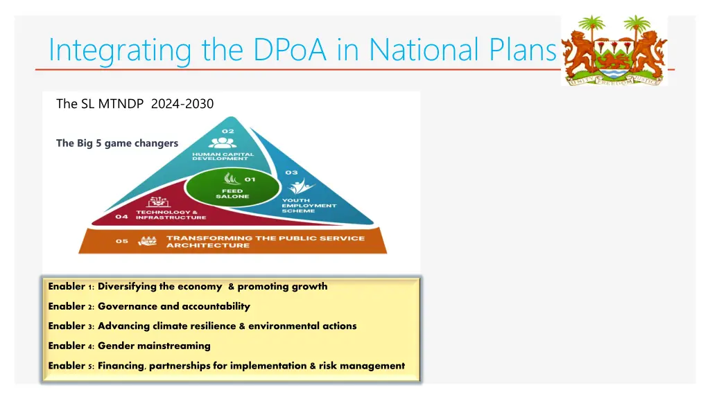 integrating the dpoa in national plans