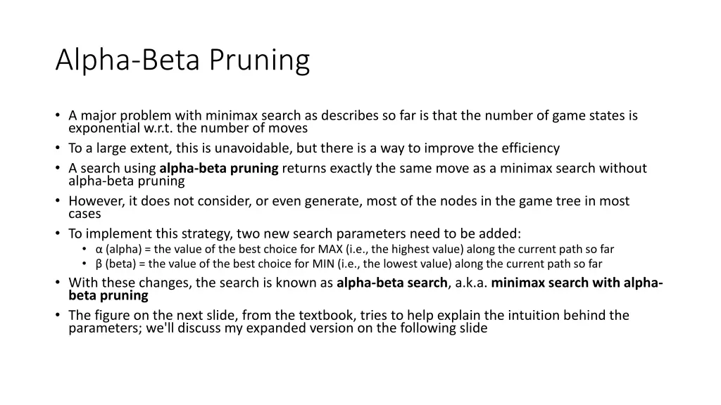 alpha beta pruning