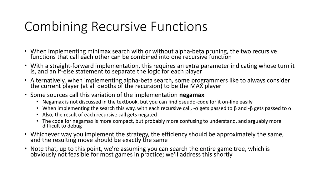 combining recursive functions