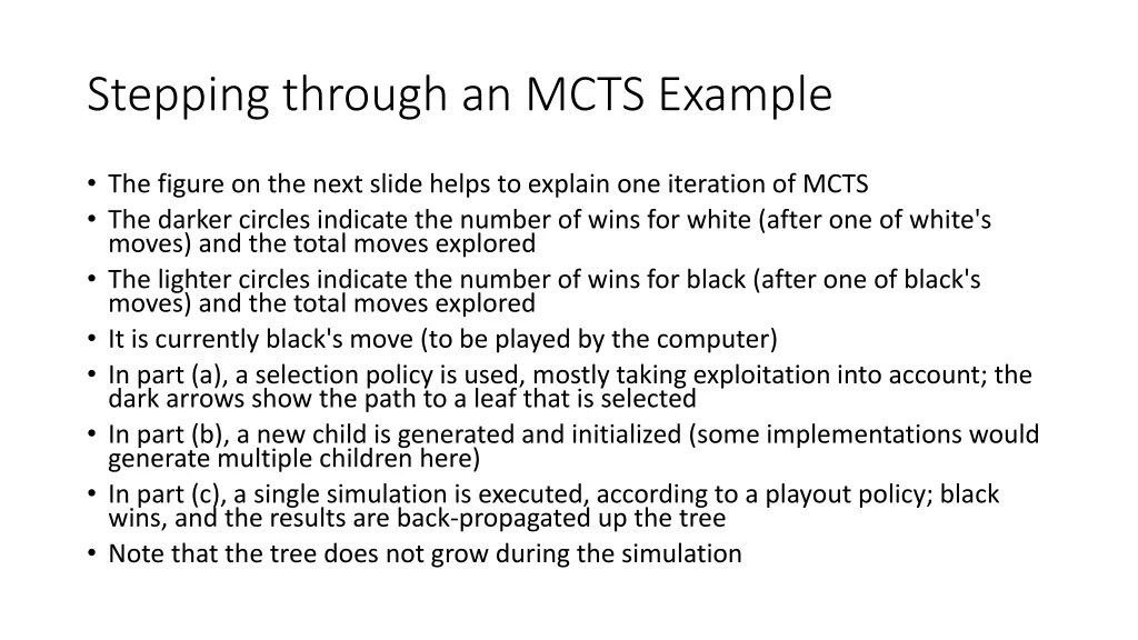 stepping through an mcts example