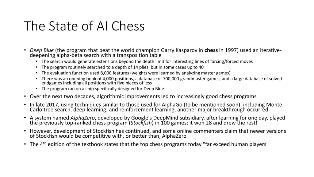 the state of ai chess