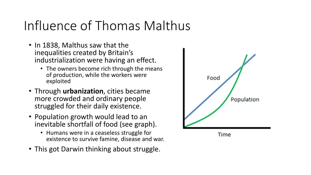 influence of thomas malthus