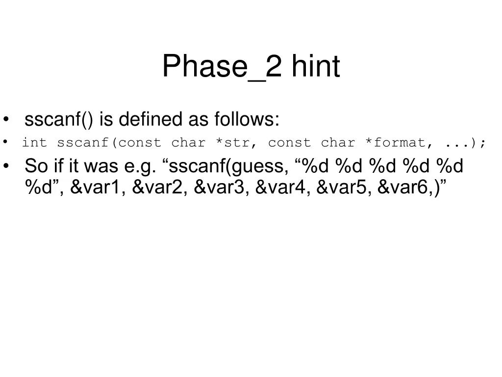 phase 2 hint 1