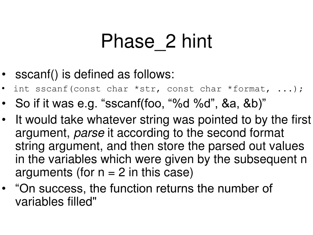 phase 2 hint