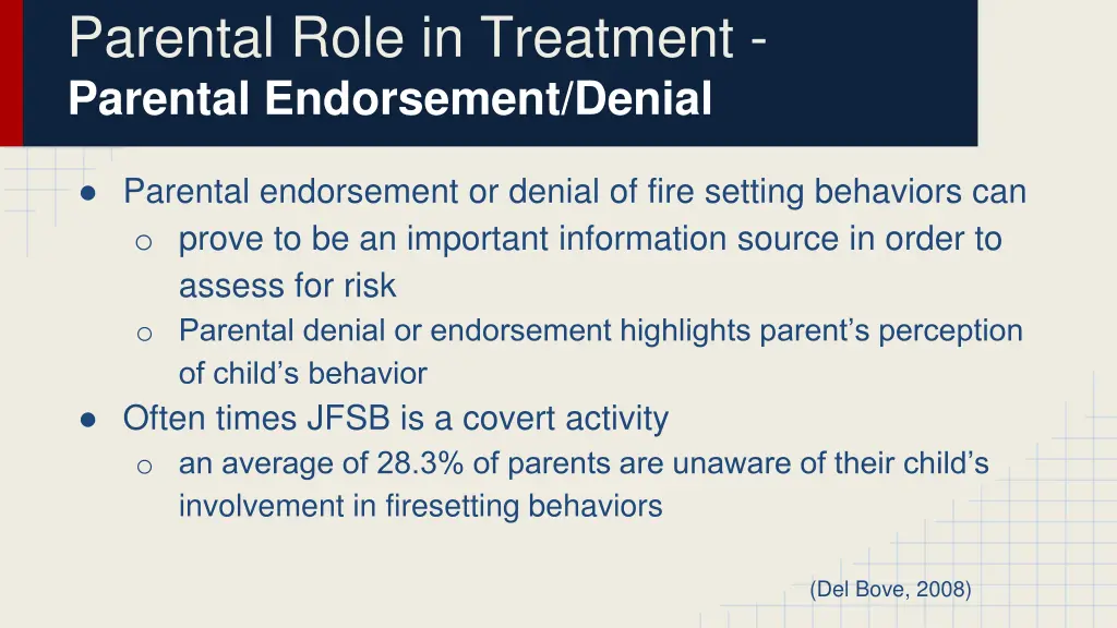 parental role in treatment parental endorsement