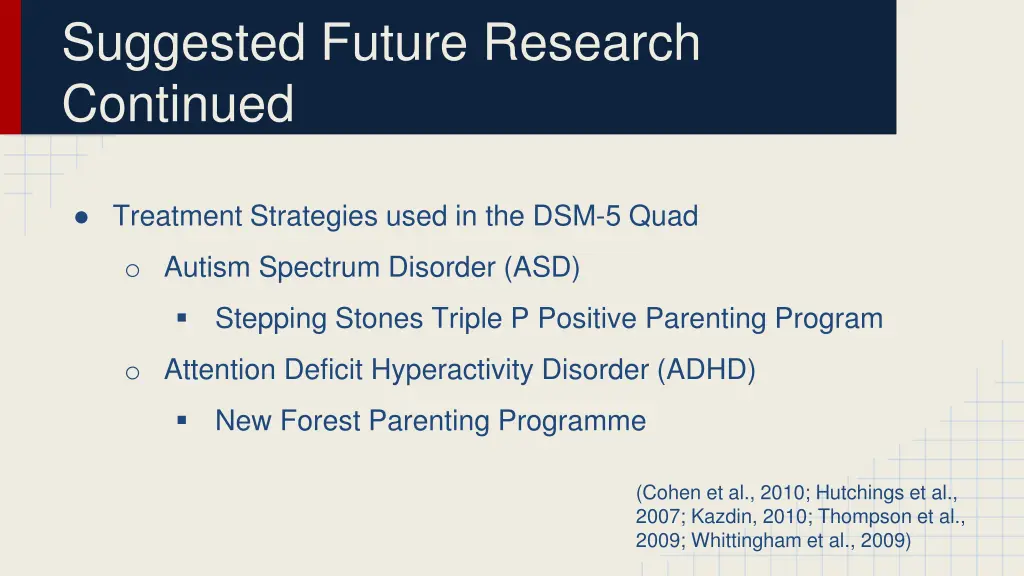 suggested future research continued