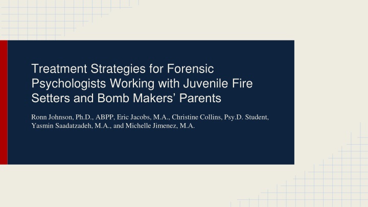 treatment strategies for forensic psychologists