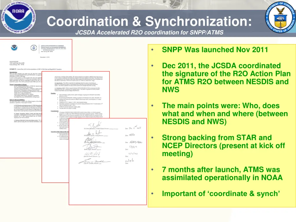 coordination synchronization jcsda accelerated