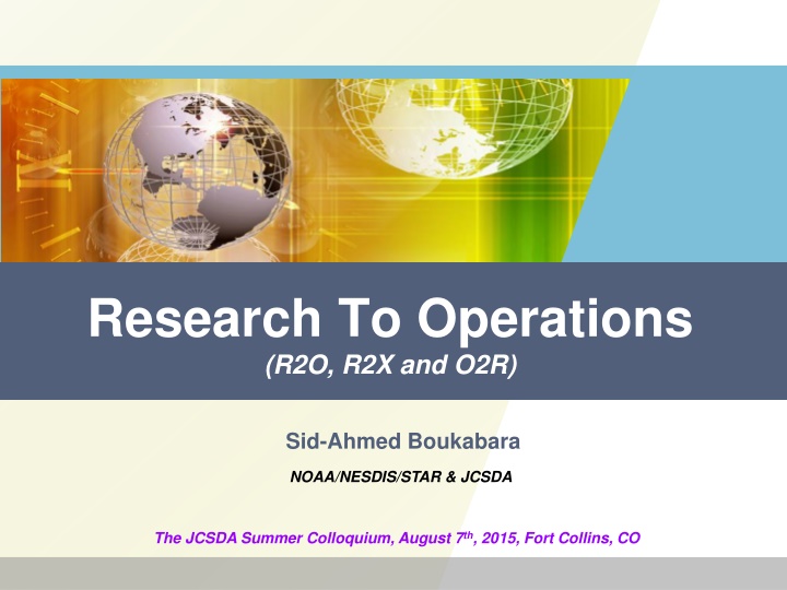 research to operations r2o r2x and o2r