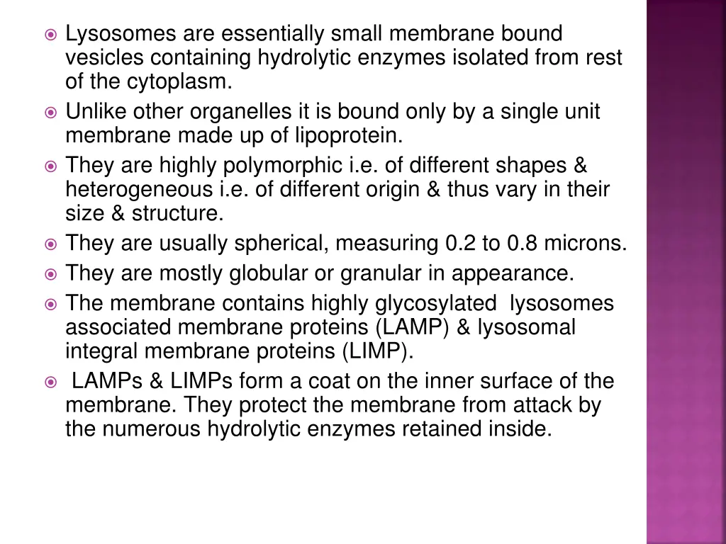 lysosomes are essentially small membrane bound