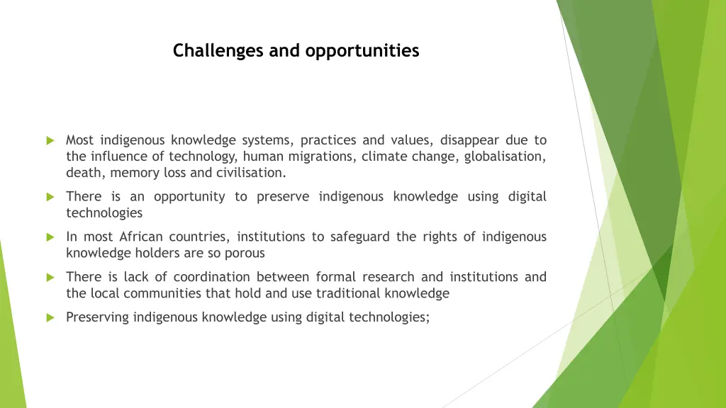 challenges and opportunities
