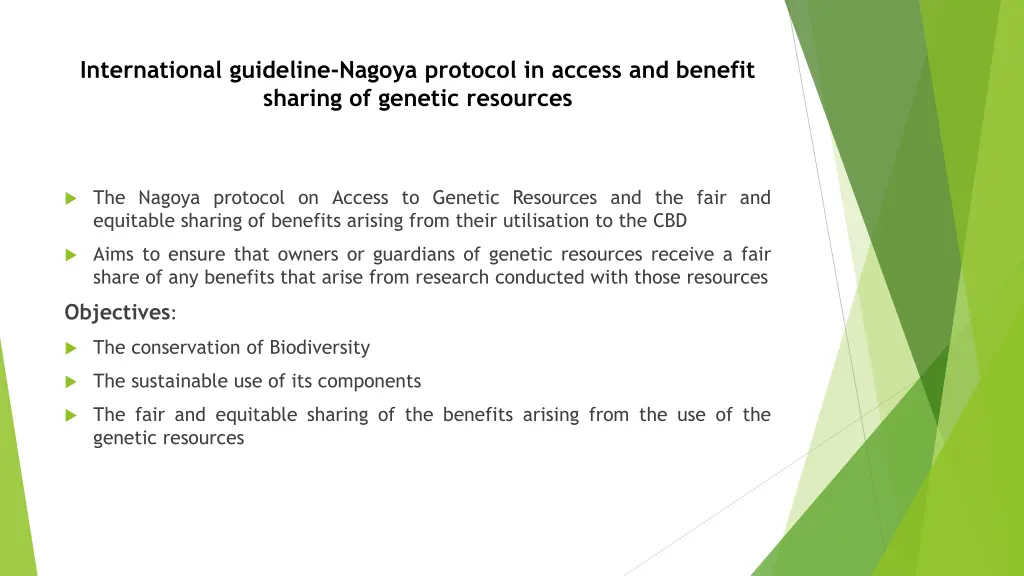 international guideline nagoya protocol in access