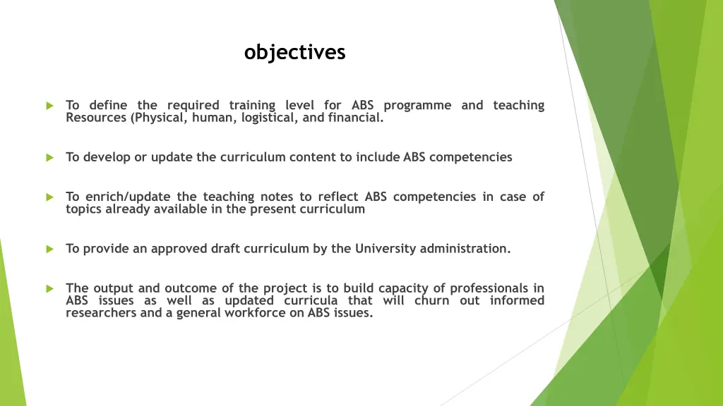 objectives
