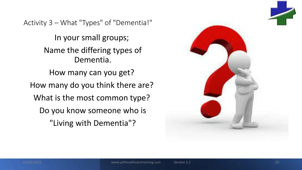 activity 3 what types of dementia