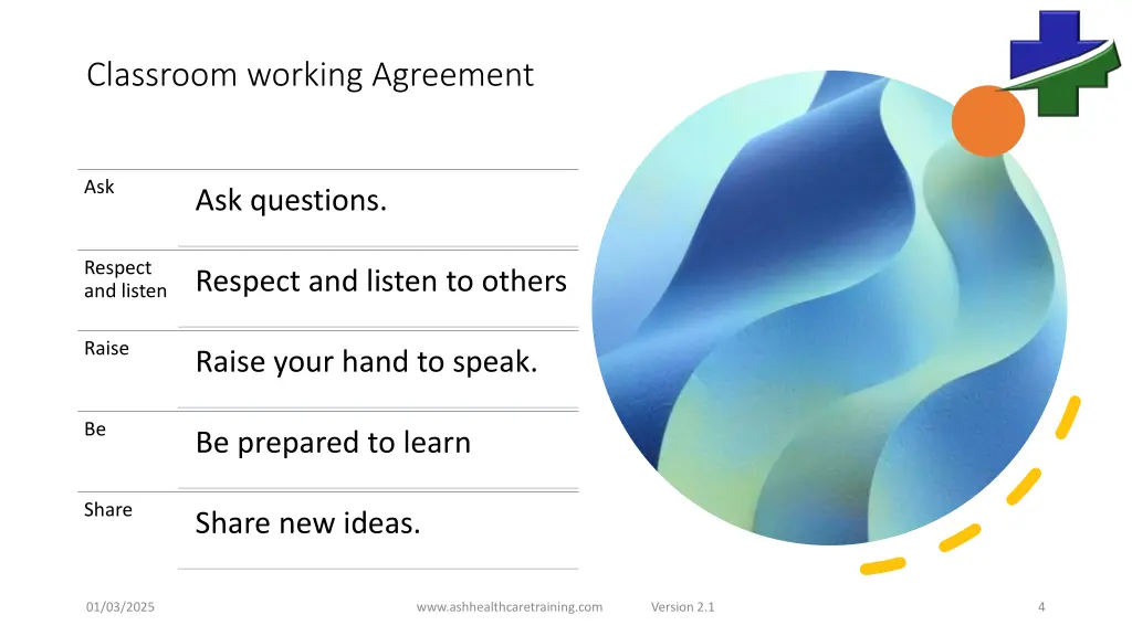 classroom working agreement