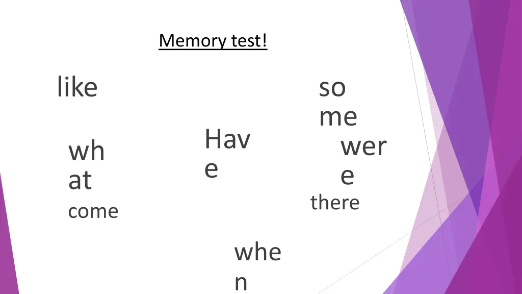 memory test