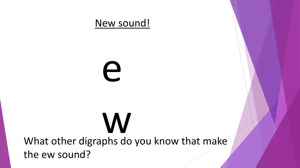 new sound e w