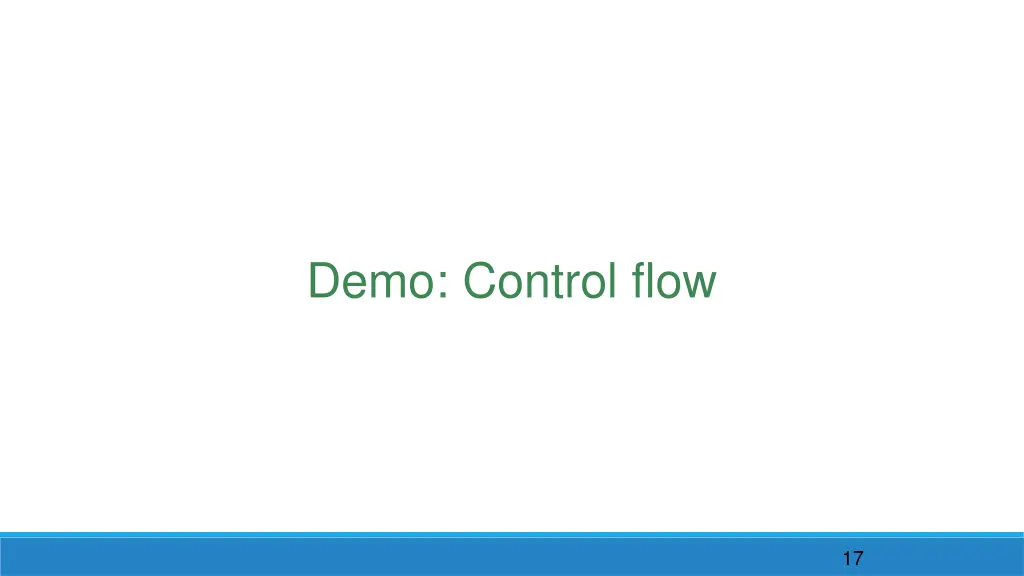 demo control flow