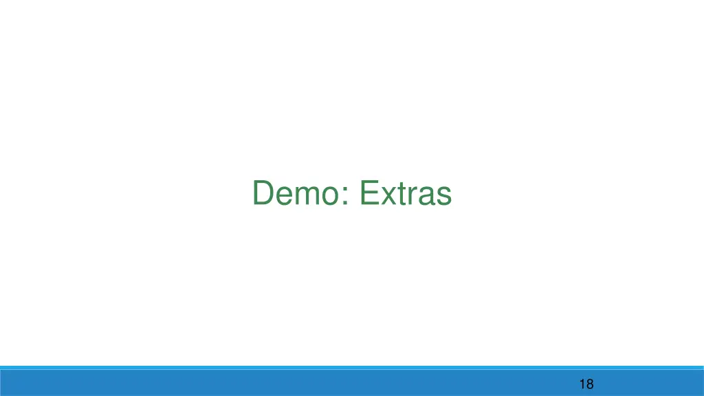 demo extras