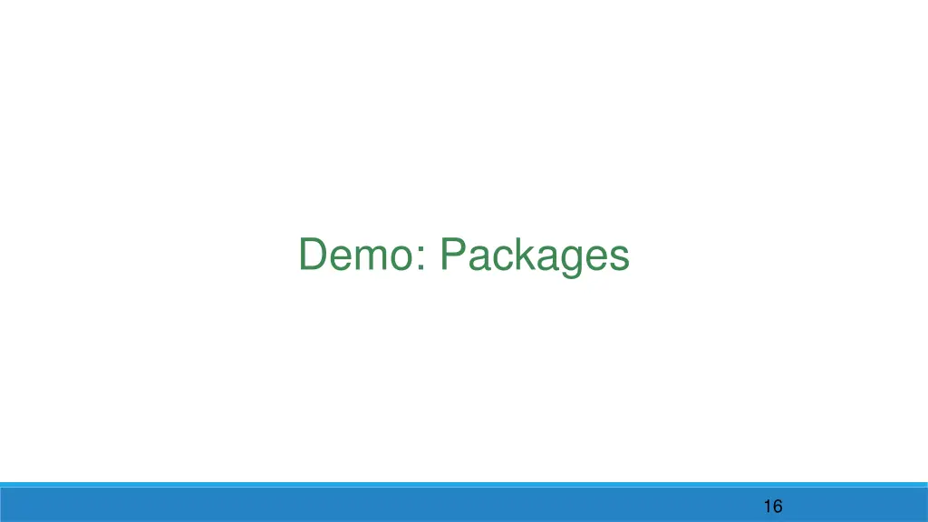 demo packages