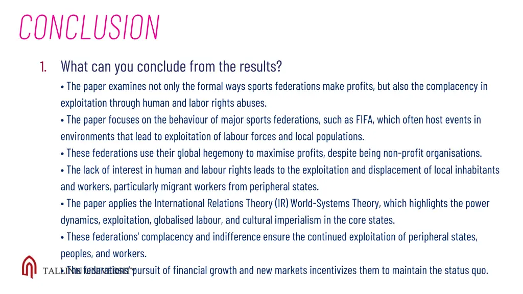 conclusion