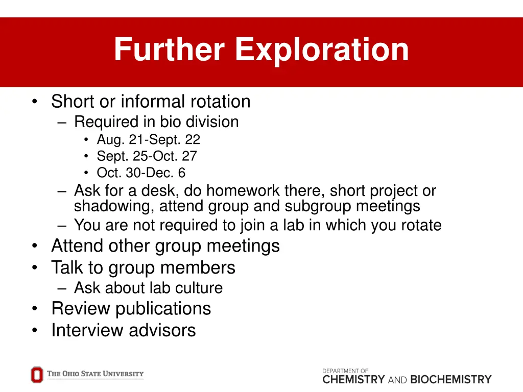 further exploration