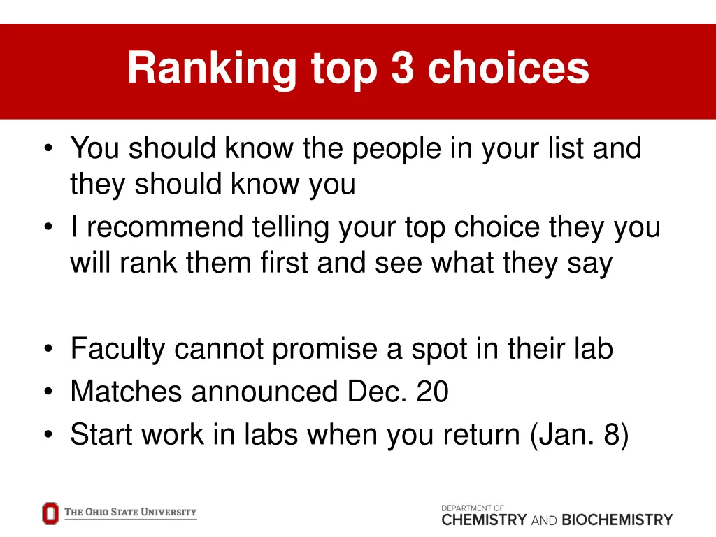 ranking top 3 choices