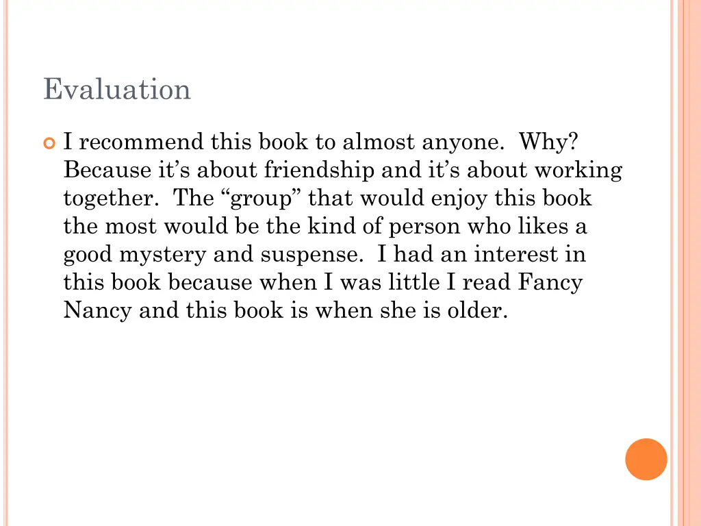 evaluation
