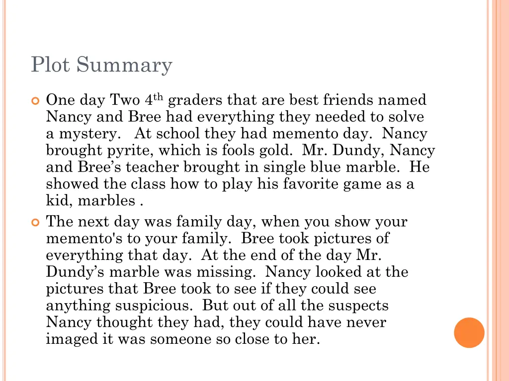 plot summary