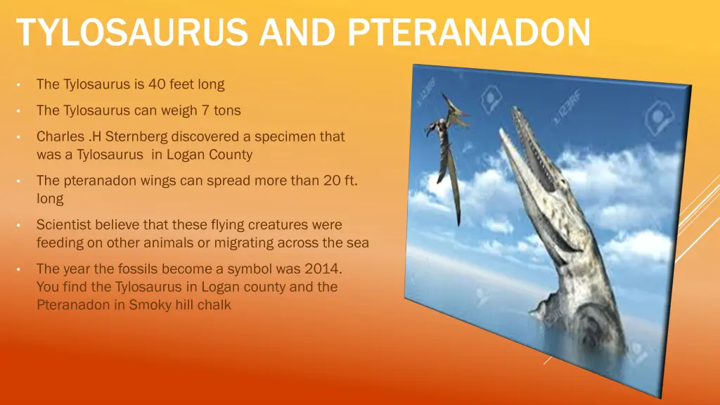 tylosaurus and pteranadon