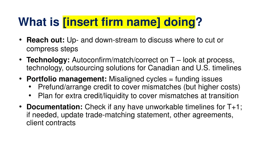 what is insert firm name doing