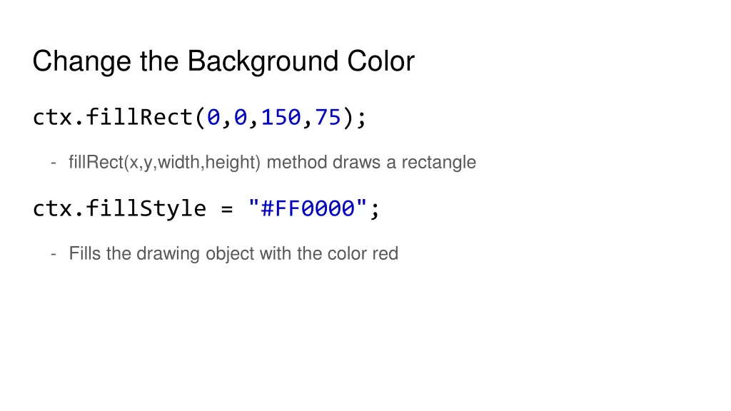 change the background color